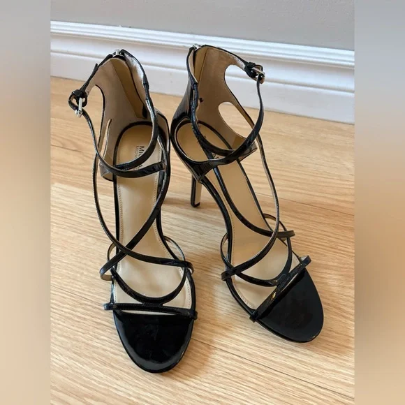 Michael Kors Glossy Black Strappy Heels real leather - Picture 8 of 8